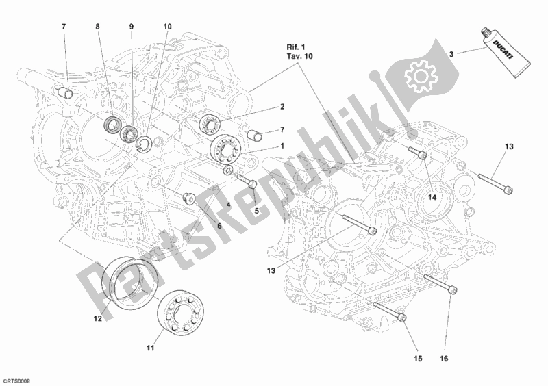 Wszystkie części do ? O? Yska Skrzyni Korbowej Ducati Monster S4 RS USA 1000 2006